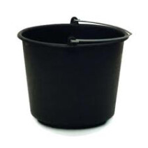 Plastic Black Bucket 12L 3 Gallon 1pc