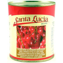 Sweet Red Cherries pitted in light syrup 840gr Santa Lucia