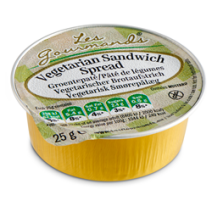 Vegetarian Sandwich Spread individual portions cups 25gr Les Gourmands