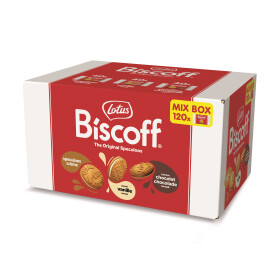 Lotus Biscoff Mix Box Sandwich Biscuits 120pcs individually wrapped