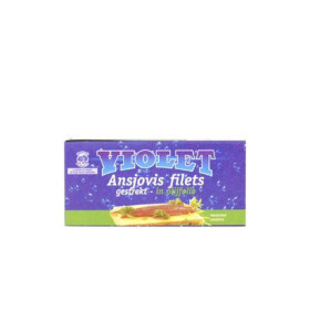 Violet Flat Fillets of Anchovies in Olive oil 50gr canned