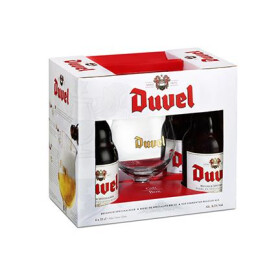 Duvel 4x33cl + Glass in Giftbox