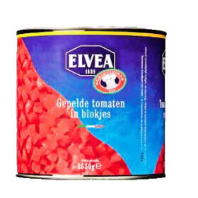 Elvea Gran Cucina Cubes Diced Peeled tomatoes 6x2500gr canned