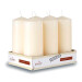 Spaas Pillar Candles ivory 80x200 mm 100h 6pcs