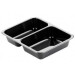 Duni CPET meal box 2 compartment 225x175x43 black 655/455ml 300pcs 115505