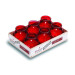 Candles Glass Enlight red 6pcs Spaas