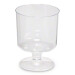 Plastic glasses with stem 17cl transparent 10pc