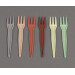 Colorful French fries forks plastic 1000pcs