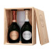 Champagne Laurent Perrier Cuvée Rosé 75cl & Blancs de Blancs Brut Nature 75cl Wooden Case