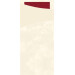 Duni Sacchetto Buttermilk 200x85 + Tissue Napkin Bordeaux 100pcs