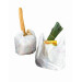 Plastic Shopping Bags White 27+12x47cm 2000pcs 21my
